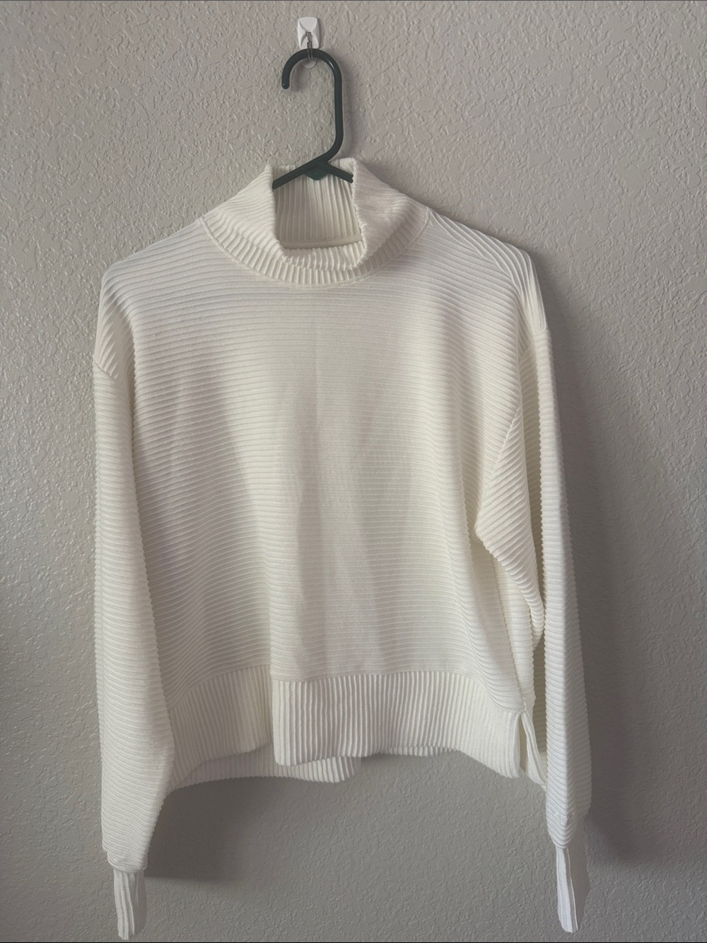 CALIA by Carrie Underwood Ivory Textured Cowl Neck Sweater